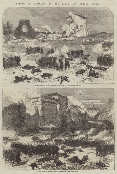 Defeat of Garibaldi by the Papal and French Troops by Sir John Charles Robinson